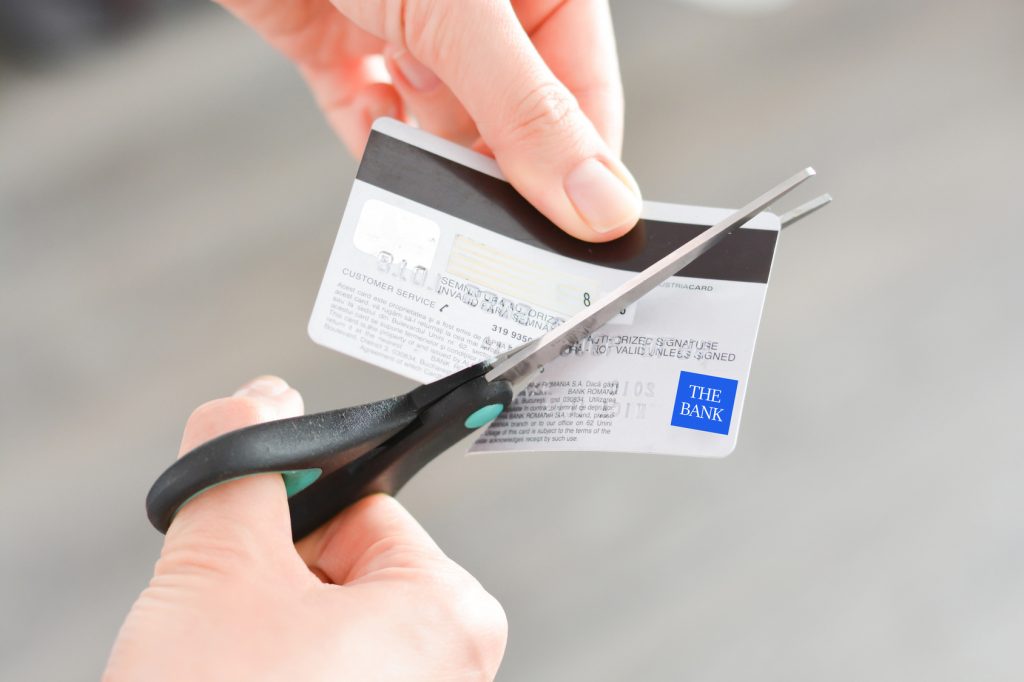 cutting a credit card