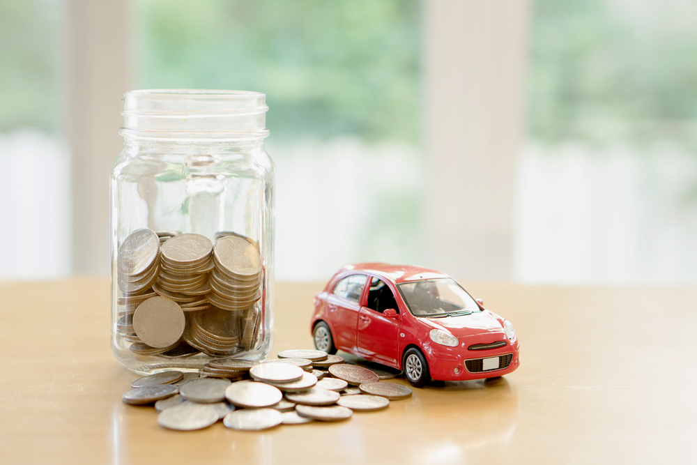 coins and car figure