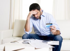 Man with Credit Card Debt